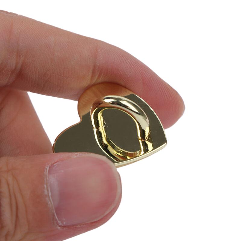 5Pcs Metal Heart Shaped Phone Charm Holder Love Heart Phone Finger Ring / Self Adhesive Mobile Phone Back Stand Hooks