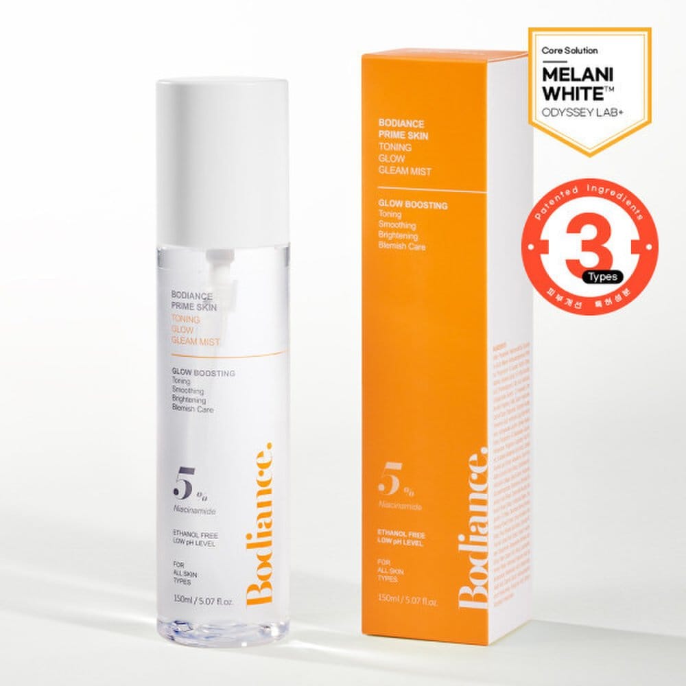 Bodiance Prime Skin Toning Glow Radiance Whitening Whitening Mist 150 мл Collagen Moisture Увлажняющий