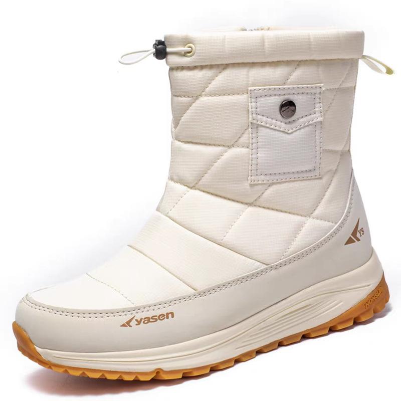 Мужские и женские зимние меховые утепленные водонепроницаемые уютные теплые непродуваемые легкие водонепроницаемые нескользящие сноубутсы для пешего туризма