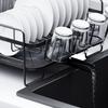 Раздвижная сушилка для посуды Органайзер для тарелок с поддоном Многофункциональная сушилка для посуды