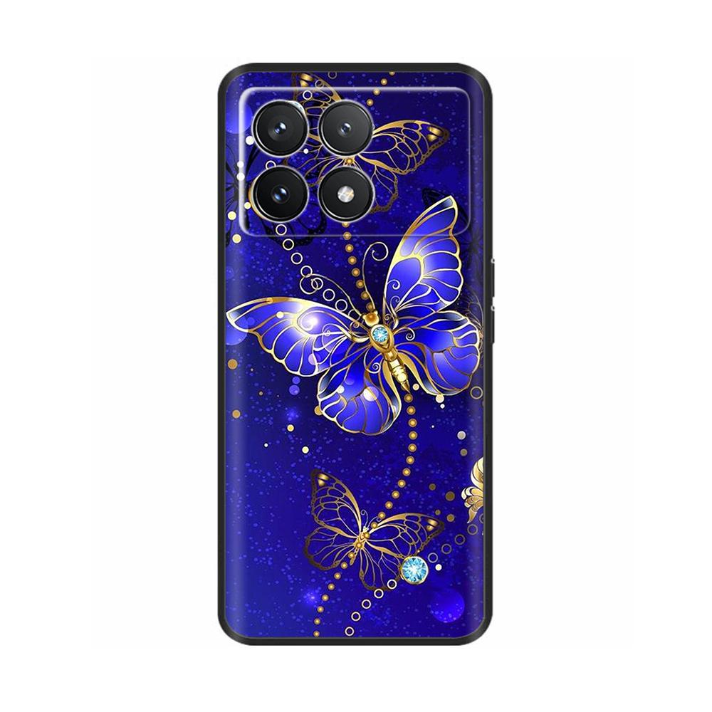 Для Xiaomi Poco F6 Pro Чехол Крышка Для Xiaomi Poco F6 Pro 5G Чехол для телефона Крутой Милый Мягкий Гладкий Жидкий Силикон Fundas Ракушки