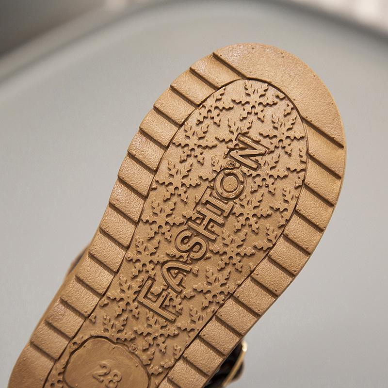 Children's Snow Boots Winter New Girls Fleece Warm Cotton Boots Boys Thickened Short Boots