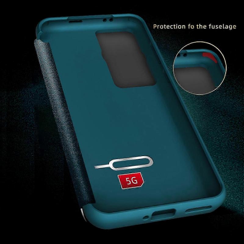 Anti-Fall Phone Case for Huawei P60 Pro View Window Flip Cover PU Leather TPU Acrylic Phone Protecto