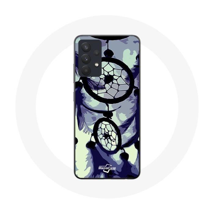 Coque pour Samsung Galaxy A13 5G Attrape Rêve violet gris et Noir
