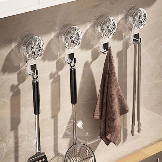 Strong Suction Cup Basin Hook Convenient Bathroom Storage Heavy-duty Multi-purpose Adhesive Hook Home Supplies