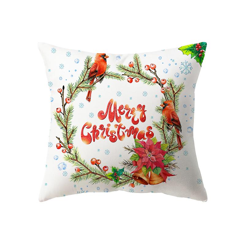 Рождественская тема Санта-Клаус с принтом наволочка для дома, гостиной, украшения дивана, полиэстеровая подушка, наволочка
