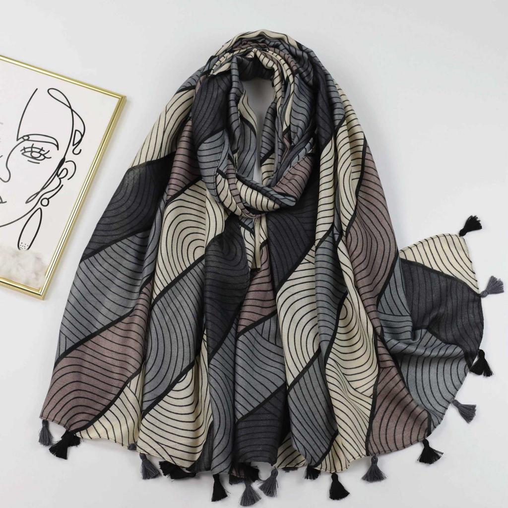 2024 Spring And Autumn Winter New Cotton And Hemp Long Thin Scarf Travel Versatile Sunscreen Warm Shawl For Women