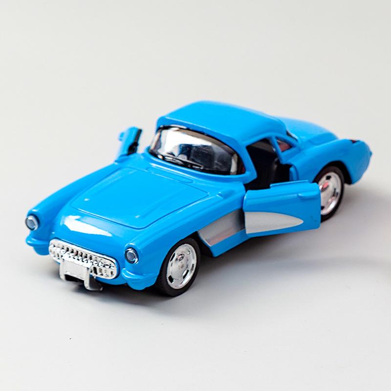 Классическая модель автомобиля Chevrolet из сплава 1/32, детская игрушечная машина с орнаментом, игрушечный автомобиль с откатным механизмом для мальчика