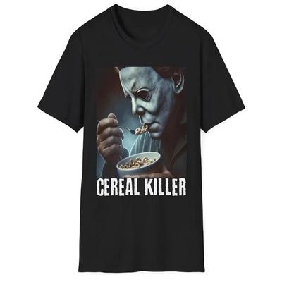 Футболка Killer, забавная футболка в стиле ужасов, подарок для фаната на Хэллоуин, повседневная, свободная, уличная одежда, хлопковая, с круглым вырезом, унисекс.