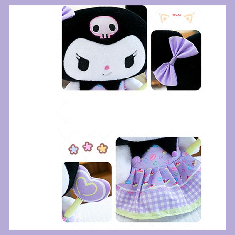 Плюшевая игрушка Sanrio Куроми, Моя Мелоди, Почакко, 40 см, Большой размер, С платьем-леденцом, Сквиши, Мягкая игрушка, Кукла, Для подарка на день рождения