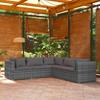 Day and Night - Day and Night 5-piece Garden Furniture Set and Gray Synthetic Rattan Cushions