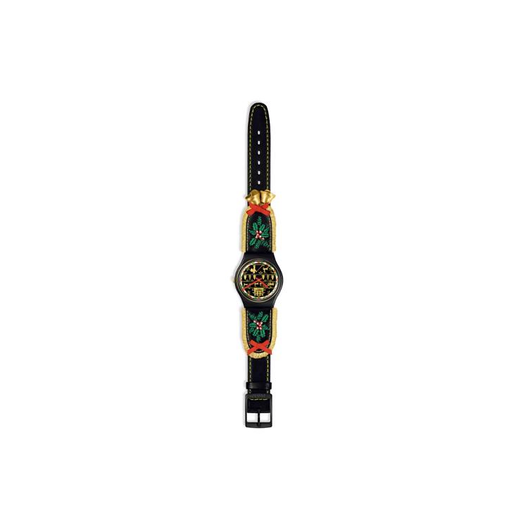 Swatch Унисекс 34 мм Черные часы SO28B115 SO28B115