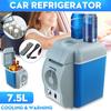 NEW Mini Portable Car Fridge Refrigerator Cooler 7.5L 12V Mini Car Fridge Cooler and Warmer for Camping Travel Blue + White