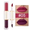 Набор помад Combo Strip Velvet Matte Lipstick Kit Красный тинт для губ с антипригарным покрытием Блеск для губ Масляный макияж Набор косметики для губ 5 в 1, с двумя головками 05