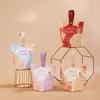 24PCS New Happy Candy Box, European Flower Wedding Candy Bag, Portable Small Gift Packaging Box, Engagement Candy Box.