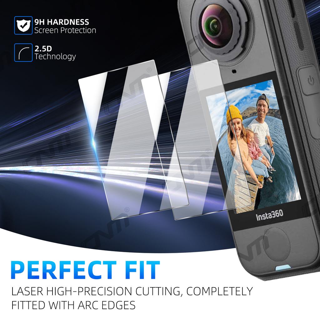 Tempered Glass Screen Protector for Insta360 X4 Air - Anti-Scratch Anti-Fingerprint HD Clear Film for Action Camera