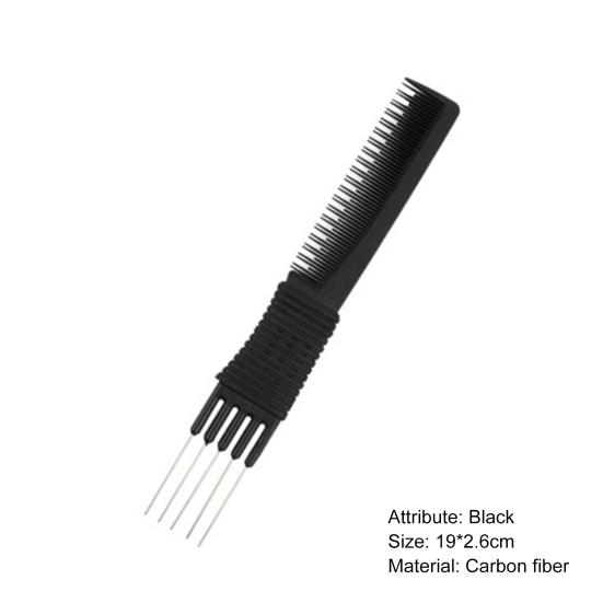 Расчески для начеса 2 в 1 Практичные прочные расчески для начеса из углеродного волокна для дома