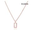 Ciara 92.5 Silver Calabria Oblong Necklace