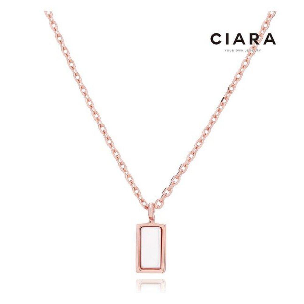 Ciara 92.5 Silver Calabria Oblong Necklace