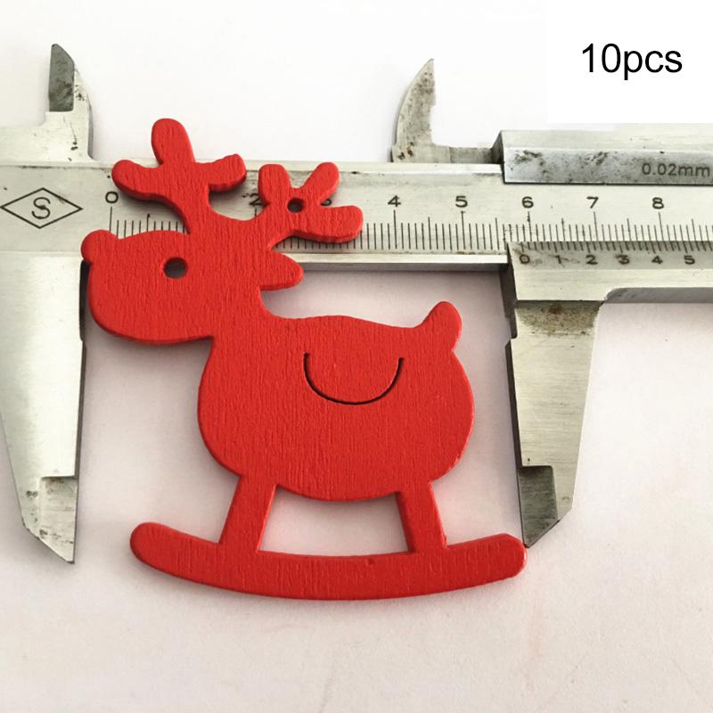 10 шт. Рождественская звезда, подвесные украшения, снежинки, деревянные подвески, рождественская елка, лось, ангел, сердце, праздничные принадлежности