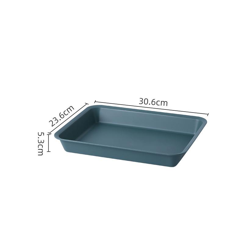 Nordic Plastic Tea Fruit Dessert Serving Tray Rectangular Kitchen Food Cake Plate Dinnerware Table Dining Organizer