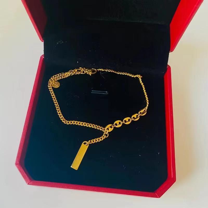 Женский браслет 'Счастливый талисман': Элегантный и уникальный стиль 2022 года с табличкой «Без забот».