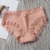 Mid-rise Briefs Thin Breathable Lace Decor Panties for Inner Wear