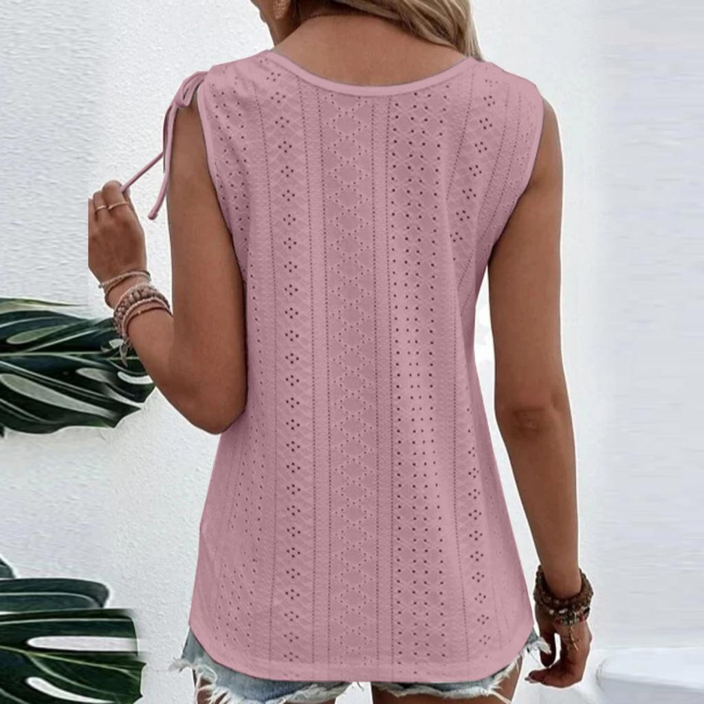 Women's Sexy Casual Solid Color U Neck Vest T-Shirt