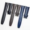 20 мм 22 мм Кожаный плетеный ремешок для часов для Seiko для Omega с изогнутым концом, браслет с раскладывающейся застежкой, сменный мужской ремешок для часов