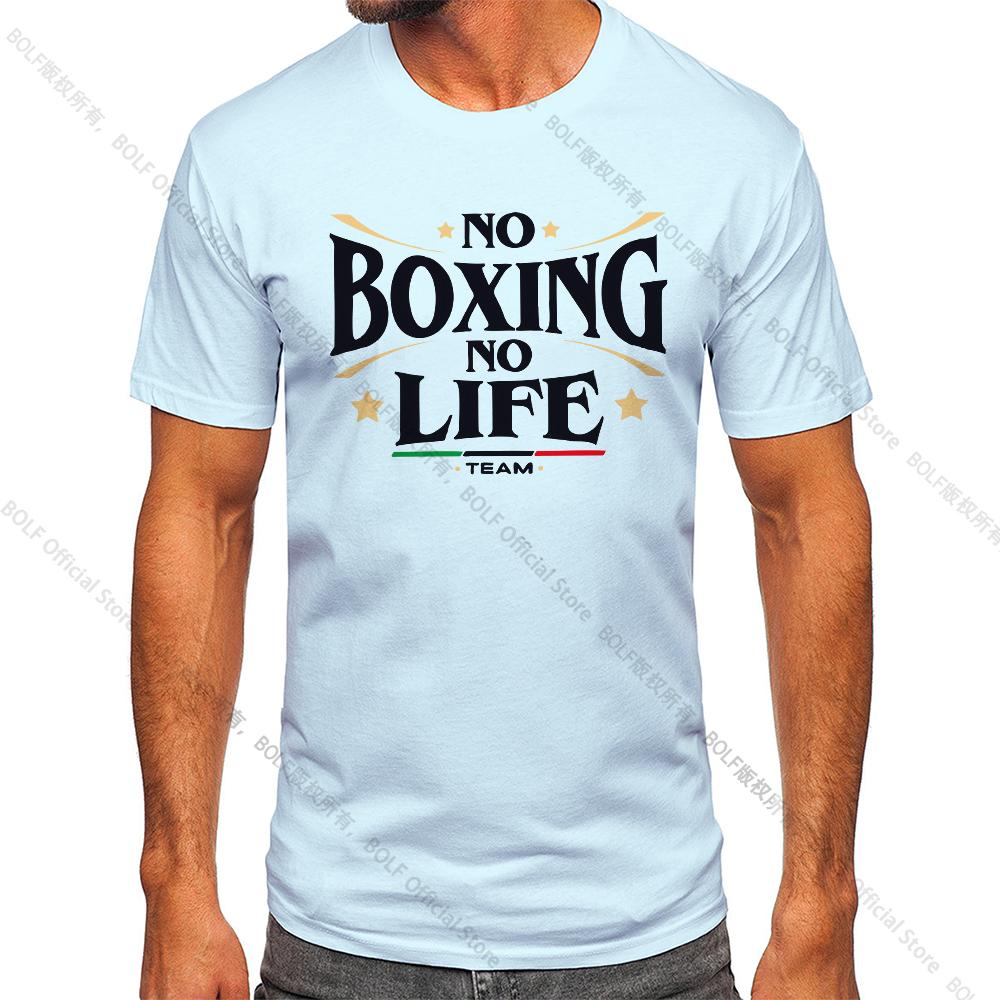 Футболка мужская винтажная с принтом No Boxing No Life Gym, спортивная, 100% хлопок, классические футболки для мужчин и женщин, спортивная одежда, топы