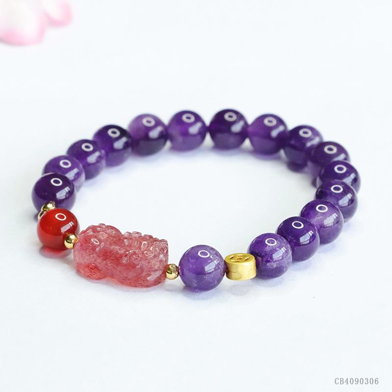 Ximang Ximang Bracelet Strawberry Quartz Pi Xiu Women's National Fashion Nine Off Fire S4090306