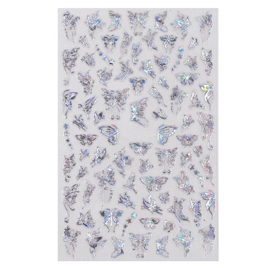 1 лист наклейки для ногтей, тонкая текстура, 3D безопасная красивая наклейка для маникюра с бабочкой для фотографии