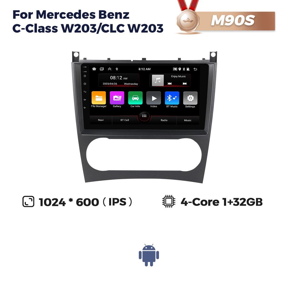 8G+256G IPS Android автомобильный мультимедийный плеер Авторадио GPS для Mercedes Benz C-Class W203/CLC W203/CLK W209 Радио Навигация Без DVD
