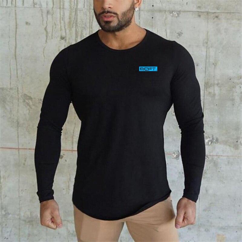 Muscleguys Fitness Sports Thin Long Sleeved T-shirt Men's Spring and Autumn Clothes Breathable Running Top