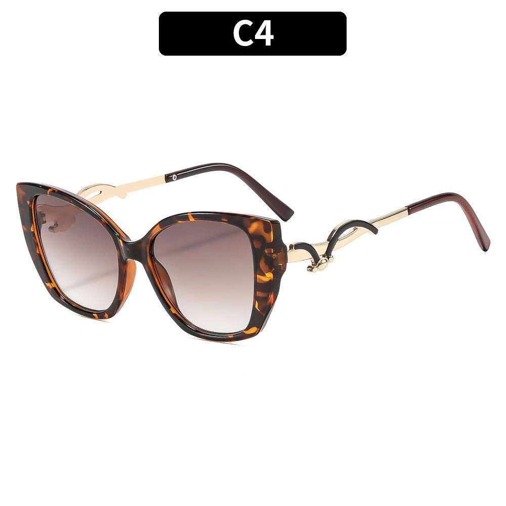 European and American fashion personality cat eye large frame sunglasses high sense casual trend versatile sunglasses Internet celebrity glasses