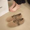 Модная женская обувь осенние мокасины меховые модисы с круглым носком женская обувь мягкие повседневные кроссовки осень удобные новые 2024 платье мокасины кружева