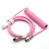 Механическая клавиатура Авиационный штекер Спиральный USB Type-C кабель Металлический пилотный разъем Игровой GX16 USB кабель для клавиатуры Аксессуары для клавиатуры