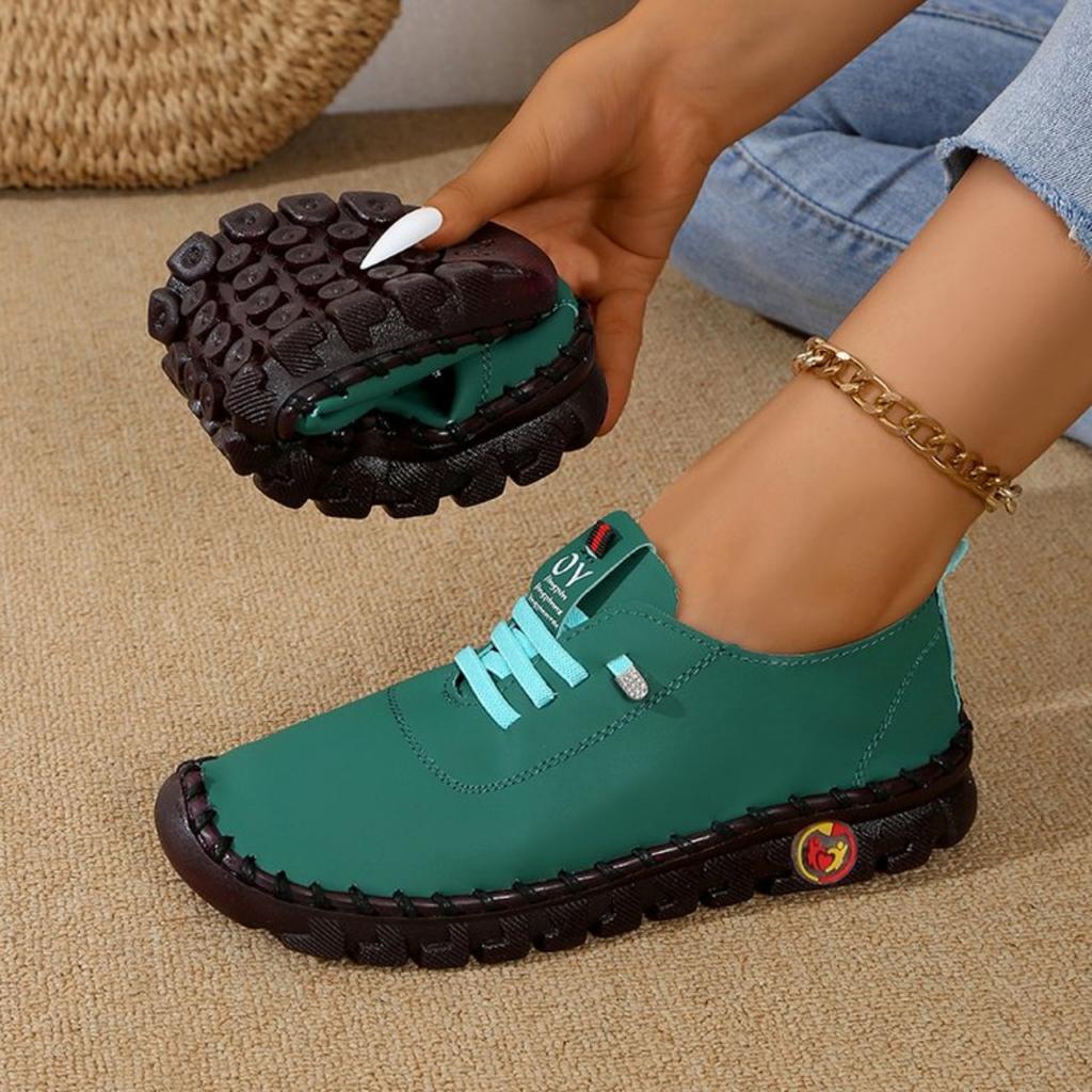 Женские кроссовки 2025 Новые дышащие ретро строчка подошва-маффин большой размер женская обувь весна лето мягкая подошва римские кроссовки