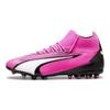 Puma Ultra Pro С круглым носком Удобные MG (Резиновые короткие шипы) Футбольные кроссовки средней высоты Мужские футбольные кроссовки Розовые Черные Белые 107752-01