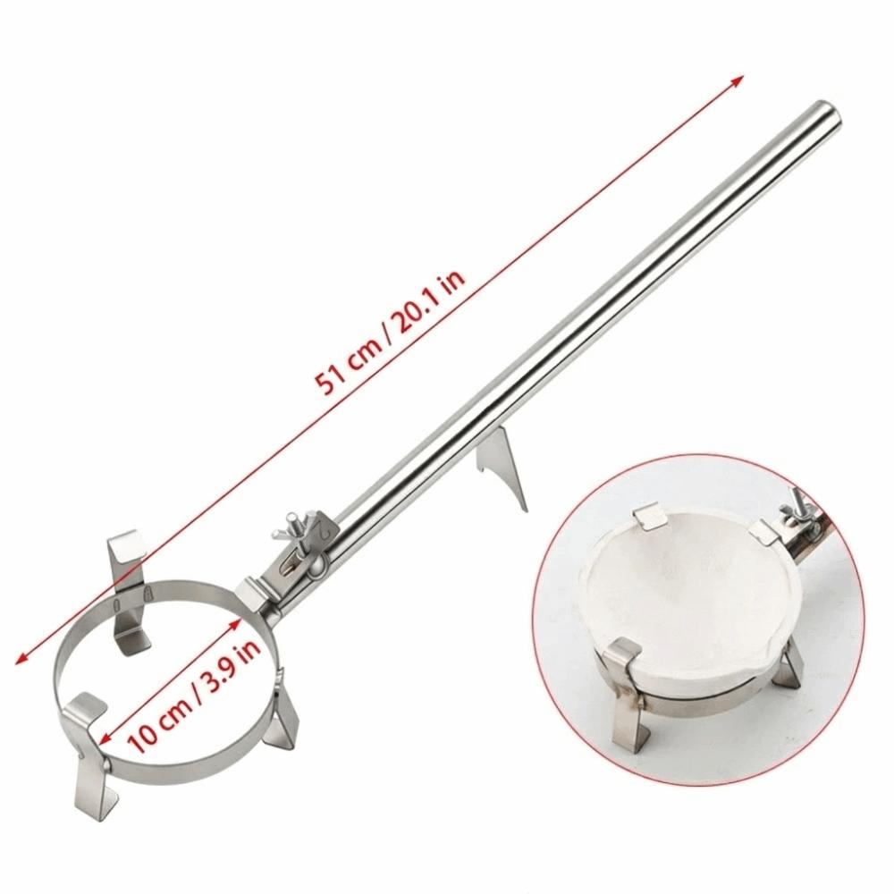 Extra Long Quartz Bowl Holder Clamp Stainless Steel Melting Casting Pliers Professional Workshop