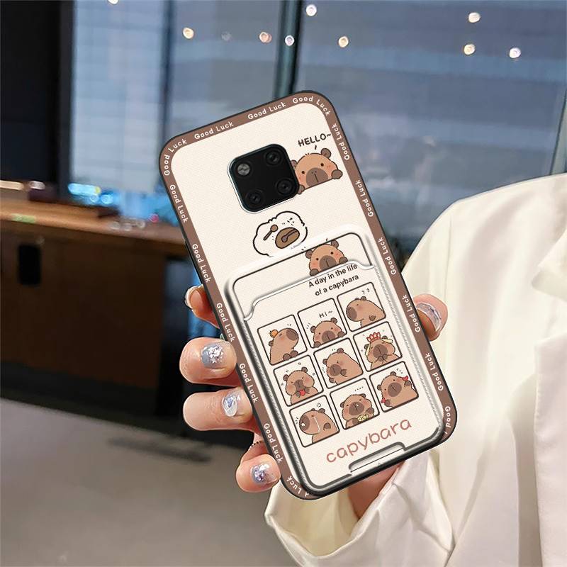 Прочный чехол для телефона с карманом для карт для Huawei Mate 20 Pro, мультяшный, грязеотталкивающий, водонепроницаемый, милый силиконовый противоударный чехол