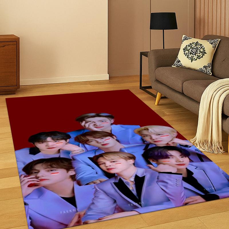Модный мягкий ковер B-BTS Kpop для спальни, гостиной, дивана, нескользящий ковер для детей, уютный напольный коврик, прикроватный коврик, декор для дома