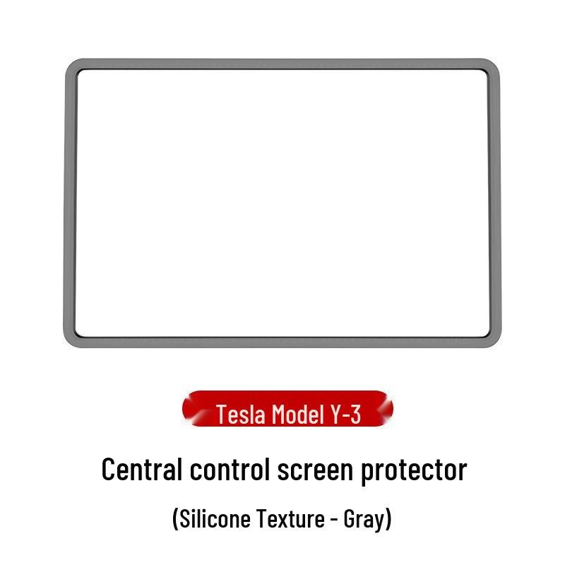 Tesla Model 3/Y Screen Protector Silicone Frame: Center Console Display Collision Cover.