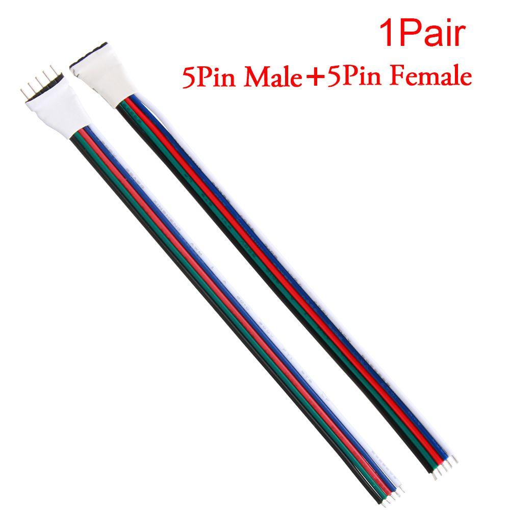 2/10 Pcs Hot LED Strip Light For 3528 5050 Adapter 4 pin 5 Pin Wire  Male Female Connector