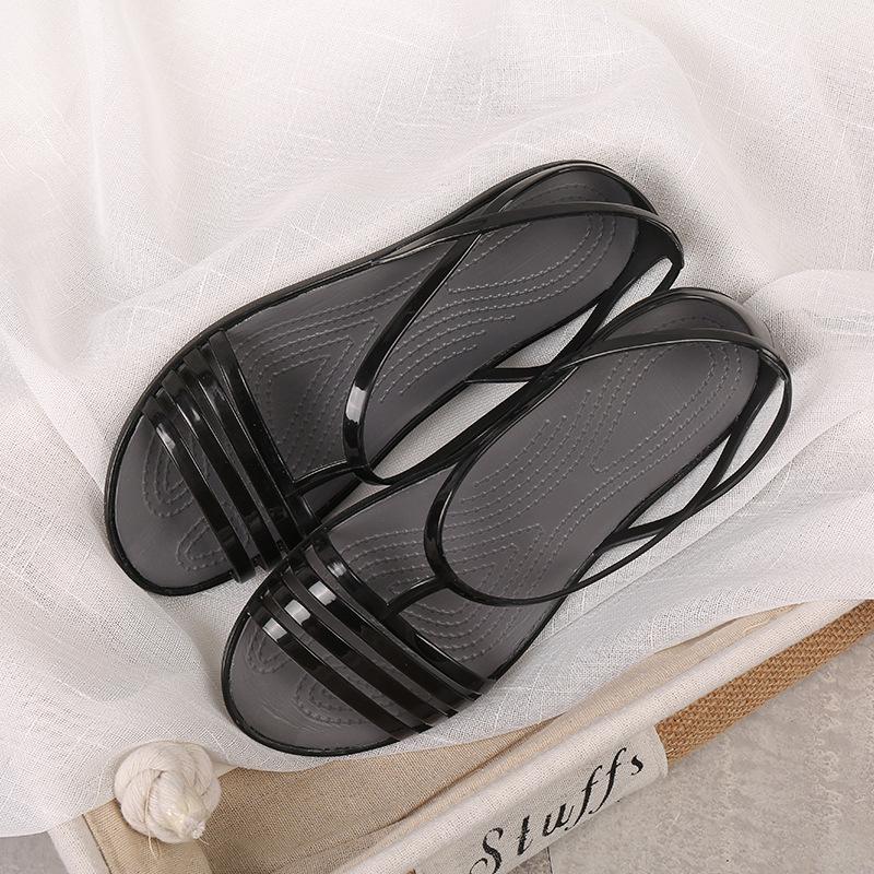 Красочные нескользящие желейные сандалии: Женские сабо с мягкой подошвой, пляжная обувь