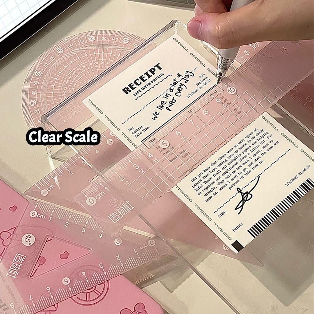 4 шт./набор 15/20 см Прямая линейка Утолщенный набор Квадрат Высококачественная измерительная линейка Школа Офис