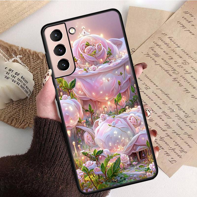 Чехол с изображением природы, цветка пиона, розы, небес для Samsung Galaxy S22 S20 Note20 Ultra S20 S22 S21 S10 S9 Plus S10E S20FE Note10Plus Note9