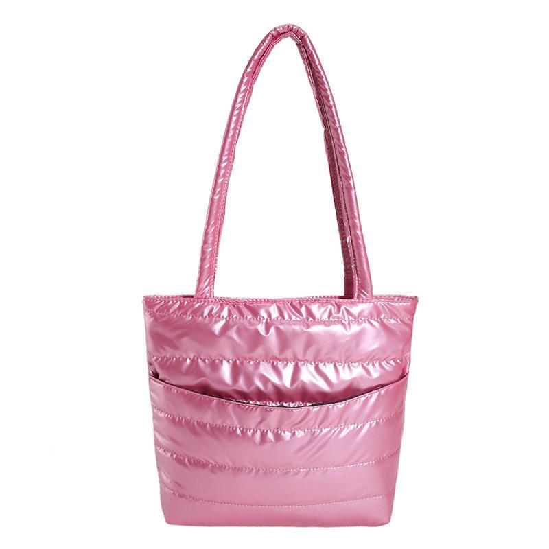 Trendy Street Style Cotton Tote Bag For Women Large Capacity Zippered Handbag