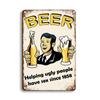 INEED Vintage Beer Metal Sign Poster Wall Decor Tin Sign Decorative Plate Iron Plaques Club Bar Home Man Cave Retro Decor