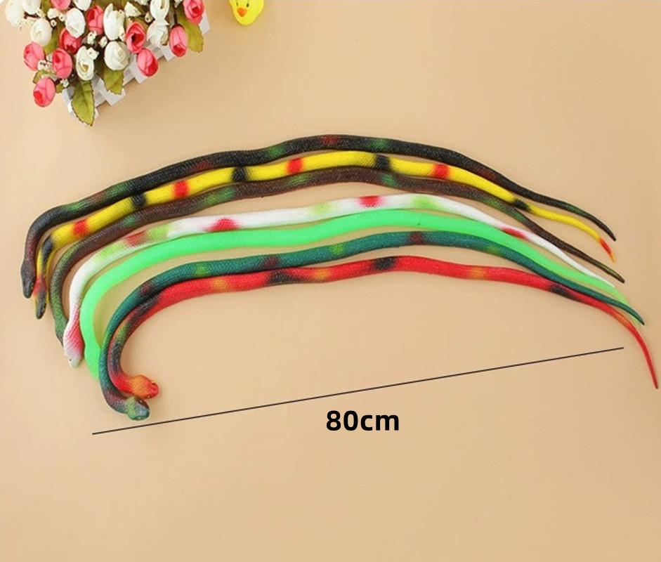 Evil Fun Bionic Snake Party Mischief Props Shocking And Terrifying Fake 80Cm Snake Garden Outdoor Decorations Mischief